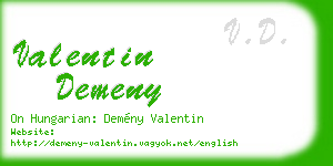 valentin demeny business card